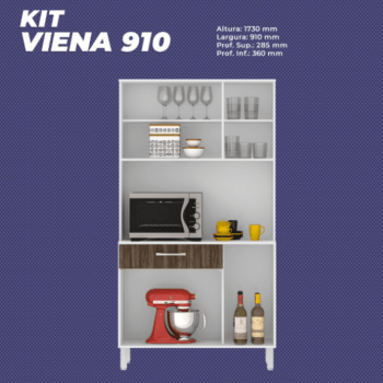 Kit Viena Plus - Branco/Carvalho