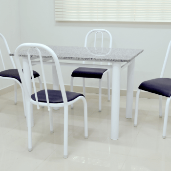 Conjunto Mesa Itália - 1.20 c/ 4 Cadeiras