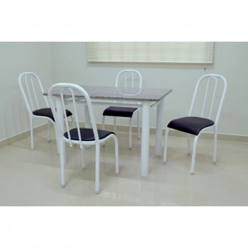 Conjunto Mesa Itália - 1.20 c/ 4 Cadeiras