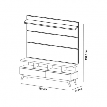 Rack Vivare + Painel Vivare - 1.60